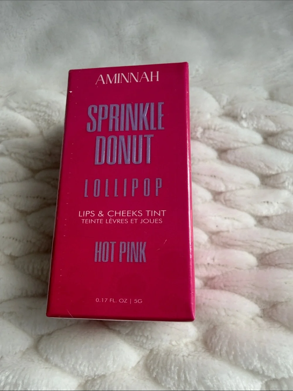 Aminnah Sprinkle Donut Lollipop Lips & Cheeks Tint - Hot Pink